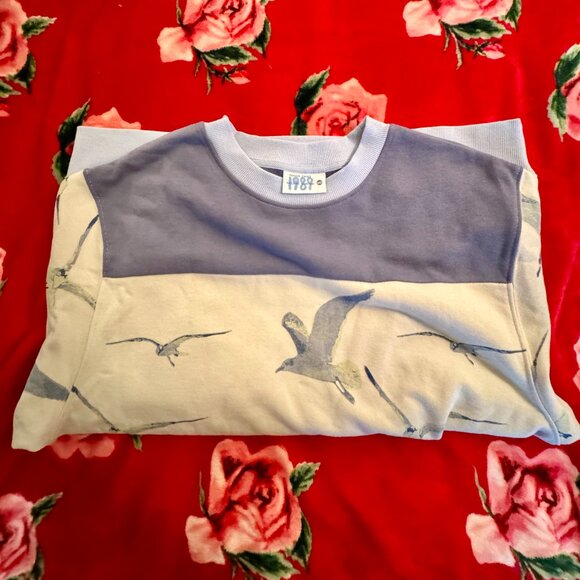 Taylor Swift 1989 (Taylor’s Version) Seagull Crewneck Sweatshirt Blue/Beige M - Picture 10 of 11